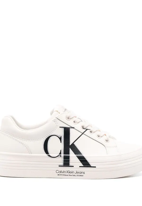 Calvin Klein logo-print low-top sneakers - Vit