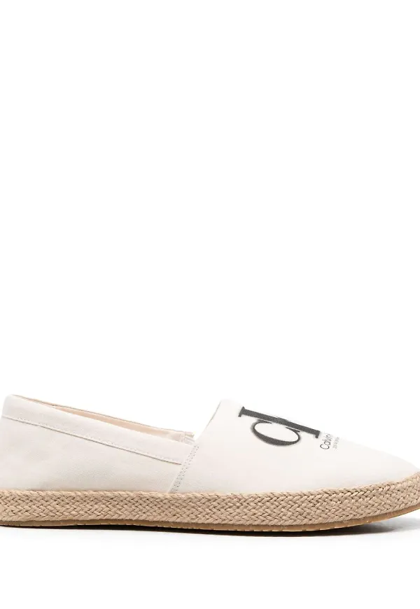 Calvin Klein logo-print slip-on espadrilles - Neutral