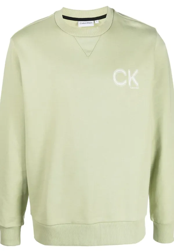 Calvin Klein logo-print sweatshirt - Grön