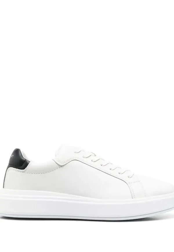Calvin Klein low-top leather sneakers - Vit