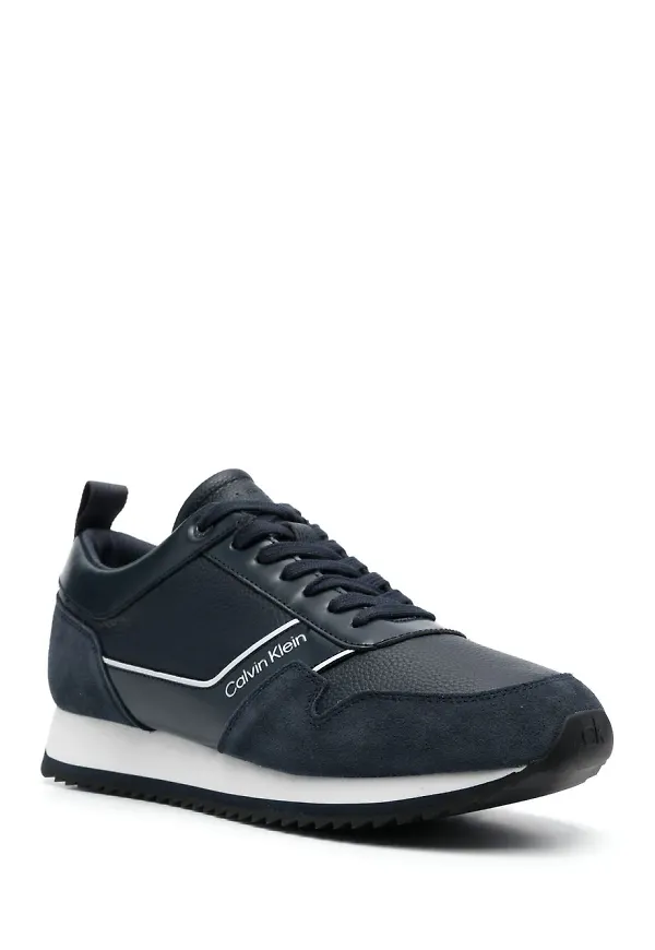 Calvin Klein lädersneakers - Blå
