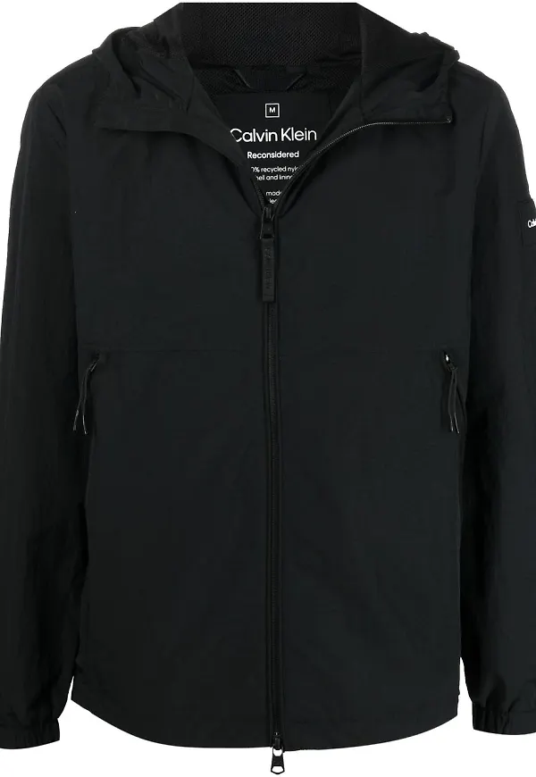 Calvin Klein lättviktsjacka med dragkedja - Svart