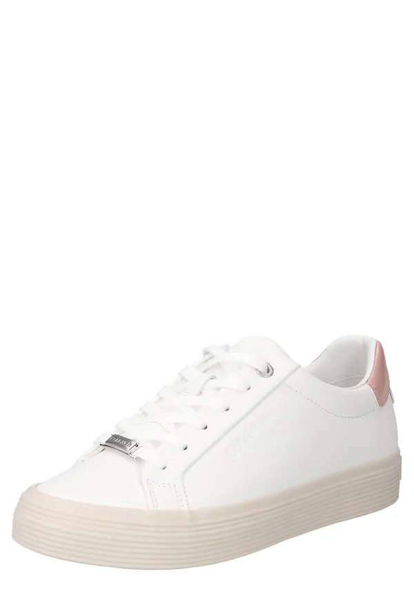 Calvin Klein Låg sneaker gammalrosa / vit