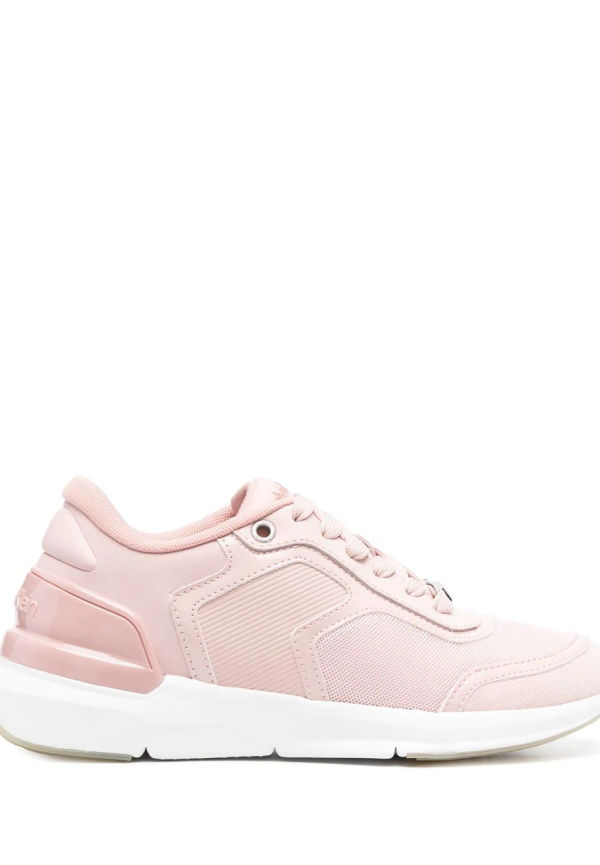 Calvin Klein låga träningsskor med präglad logotyp - Rosa