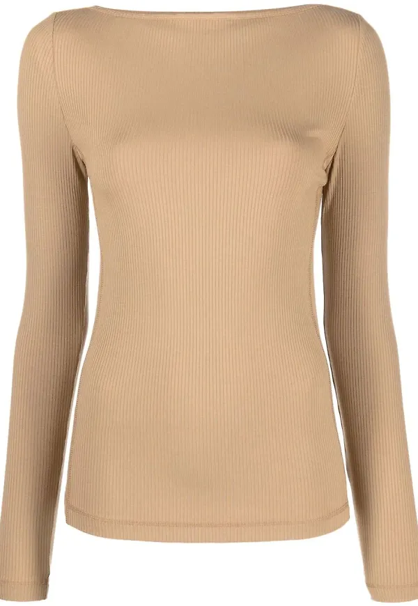 Calvin Klein långärmad stickad topp - Neutral