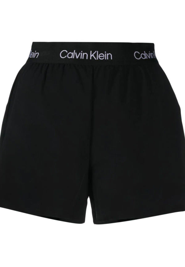 Calvin Klein löparshorts med logotypband - Svart