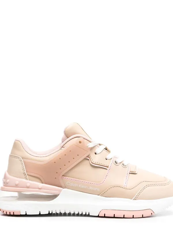 Calvin Klein löparsneakers i läder - Rosa