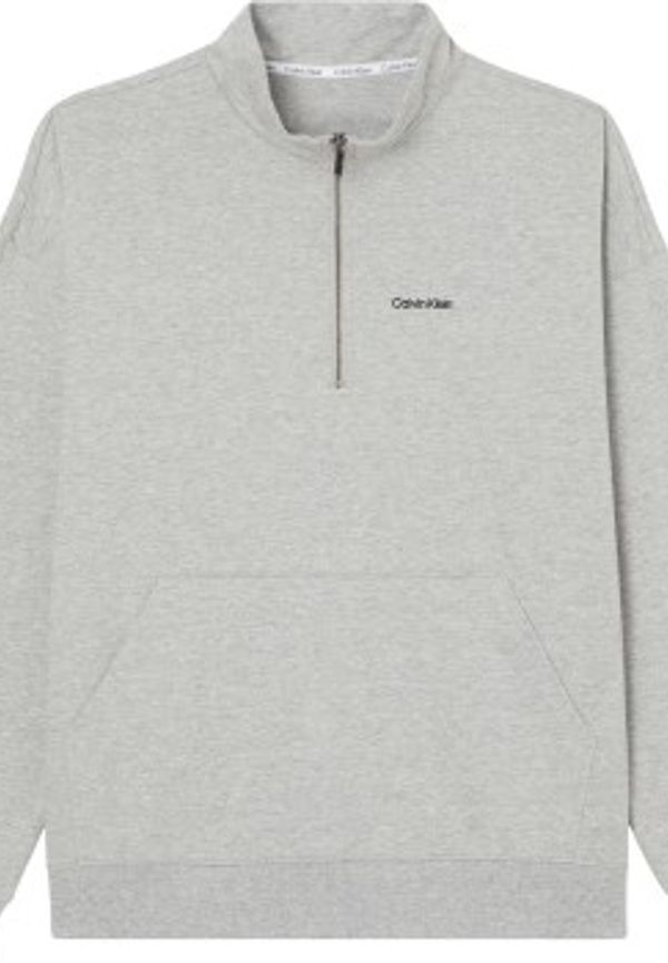 Calvin Klein Modern Cotton Lounge Q Zip Sweatshirt Grå X-Large