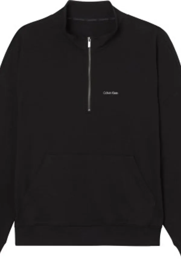 Calvin Klein Modern Cotton Lounge Q Zip Sweatshirt Svart Large Herr