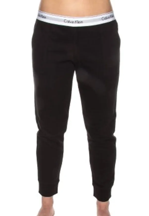 Calvin Klein Modern Cotton Sweatpants Svart bomull Medium Dam