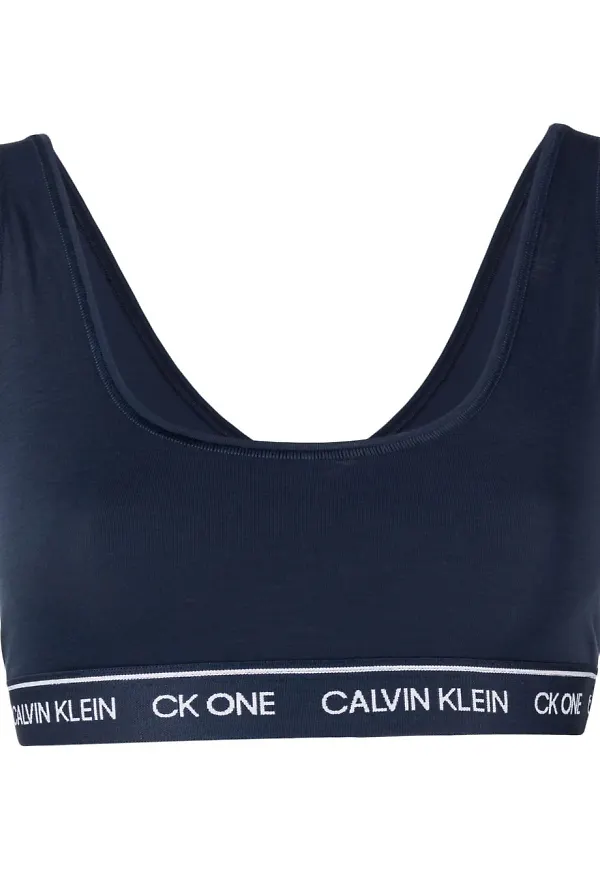 Calvin Klein ofodrad bralette med logotyp - Blå