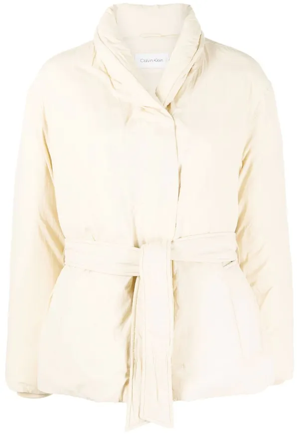 Calvin Klein puffjacka i omlottmodell - Neutral