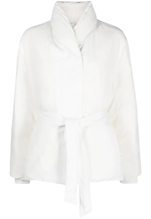 Calvin Klein puffjacka i omlottmodell - Vit
