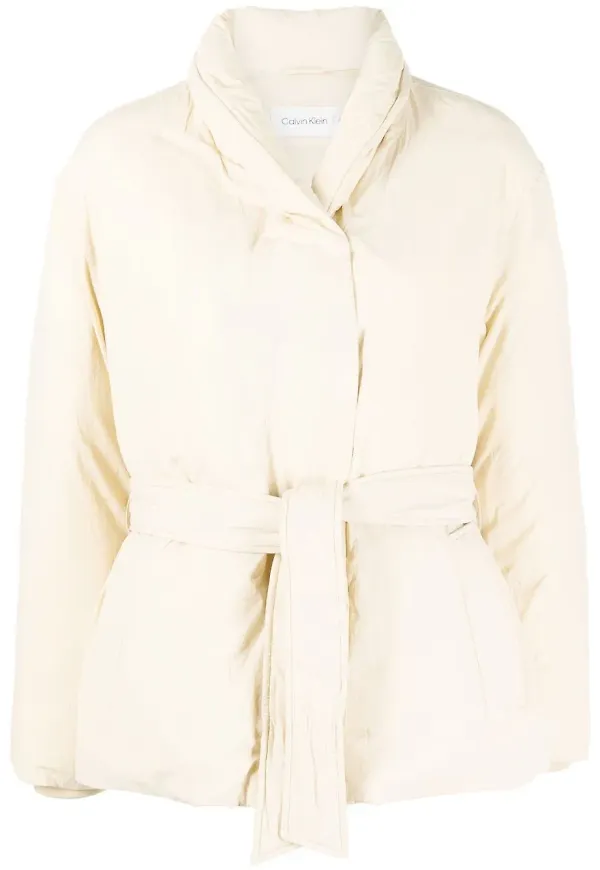 Calvin Klein puffjacka i omlottmodell - Neutral