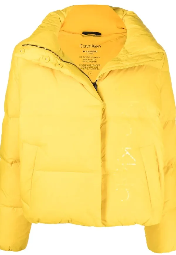 Calvin Klein puffjacka med quiltad finish - Gul