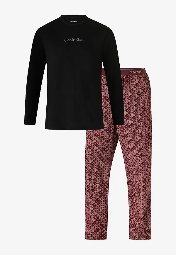 Calvin Klein - Pyjamasset LS Tee Pant - Svart