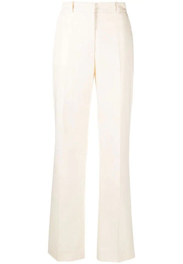 Calvin Klein raka byxor med hög midja - Neutral