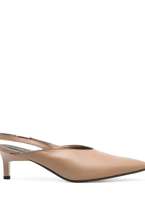 Calvin Klein slingback-pumps med taxklack - Brun