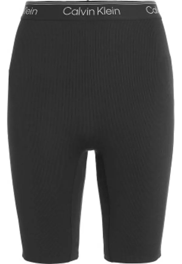 Calvin Klein Sport Ribbed Knit Shorts Svart polyester X-Large Dam