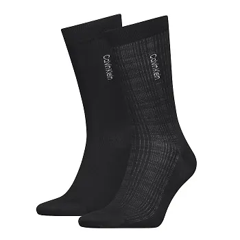 Calvin Klein Strumpor 2P Check Socks Svart One Size Herr