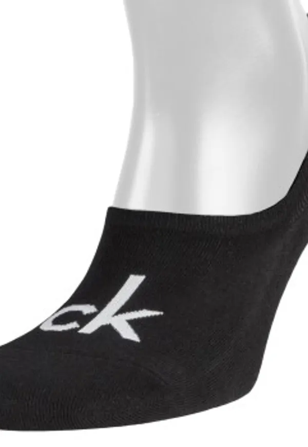 Calvin Klein Strumpor Kristal Modern Cotton Logo Liner Sock Svart Strl 36/41 Dam