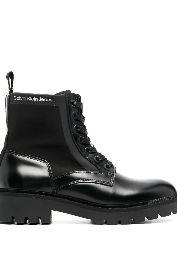Calvin Klein stövletter i militärstil - Svart