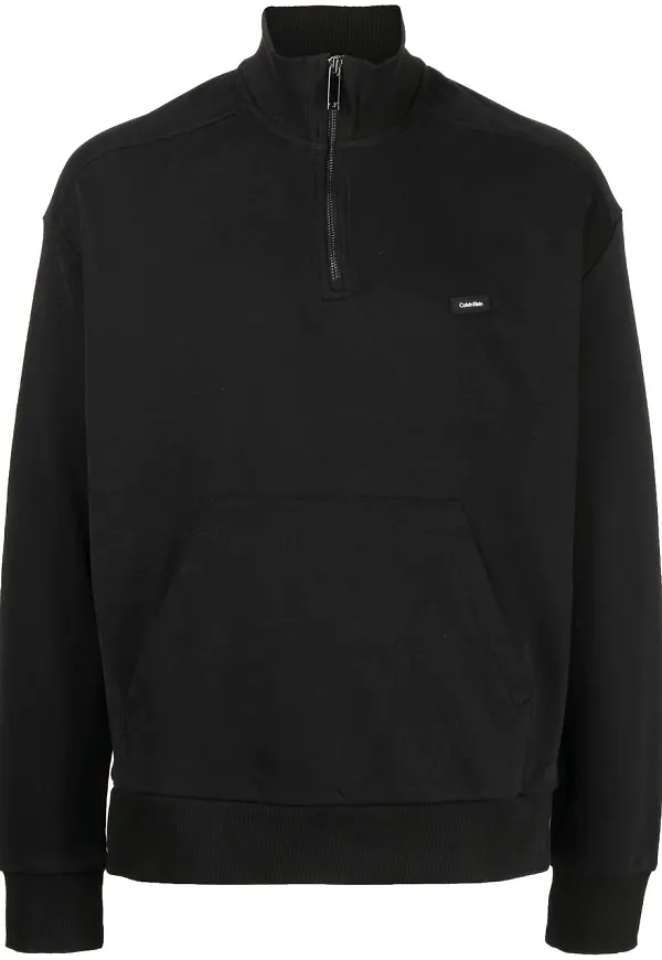 Calvin Klein sweatshirt med dragkedja - Svart