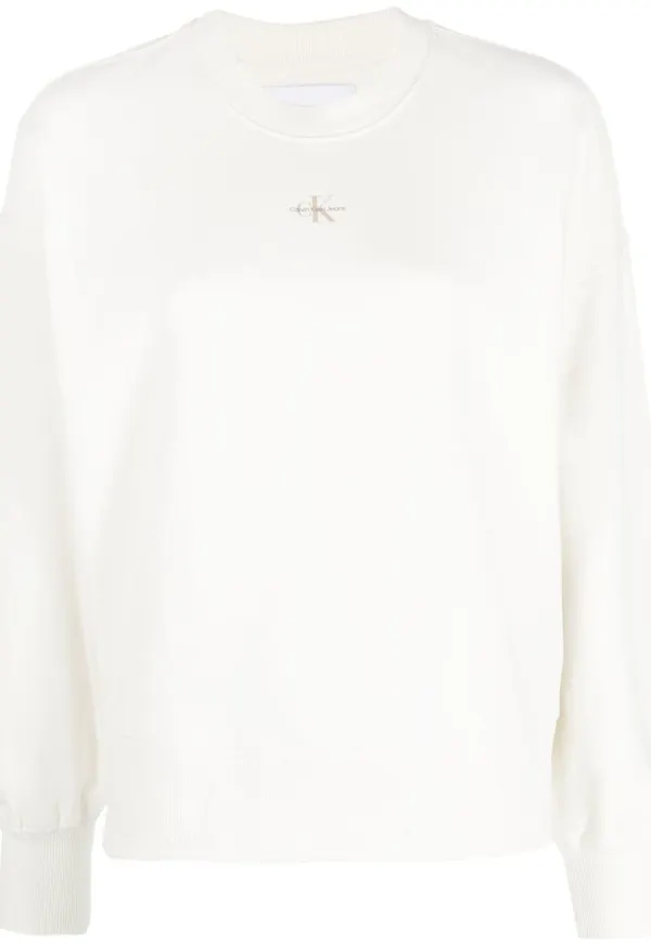 Calvin Klein sweatshirt med logotyp - Vit