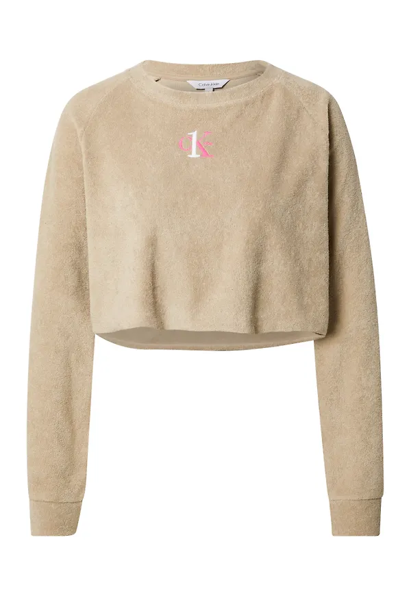 Calvin Klein Swimwear Sweatshirt sand / ljusrosa / vit