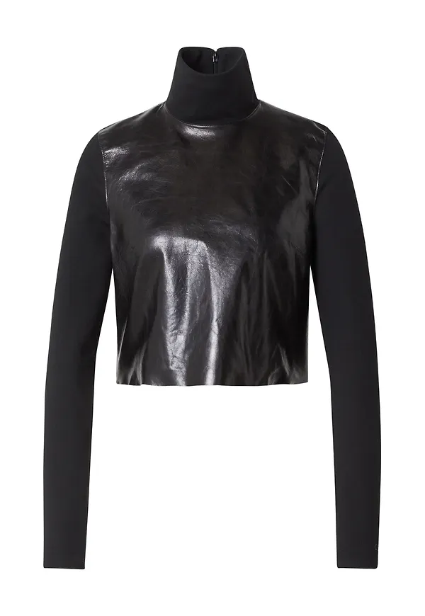 Calvin Klein T-shirt 'Mock' svart