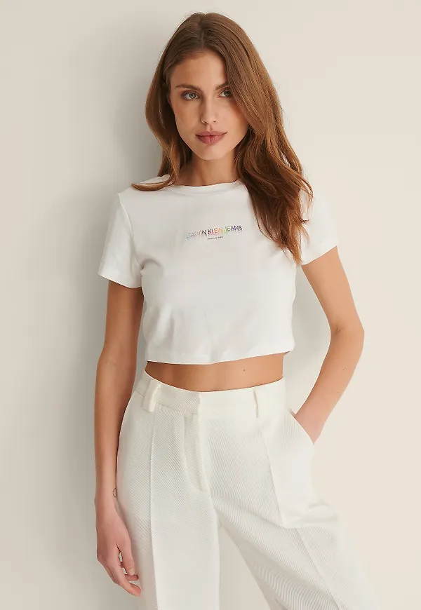 Calvin Klein T-Shirt Med Logga - White