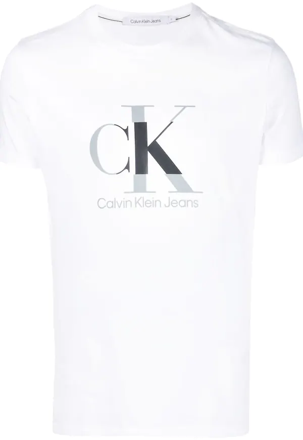 Calvin Klein t-shirt med logotyp - Vit
