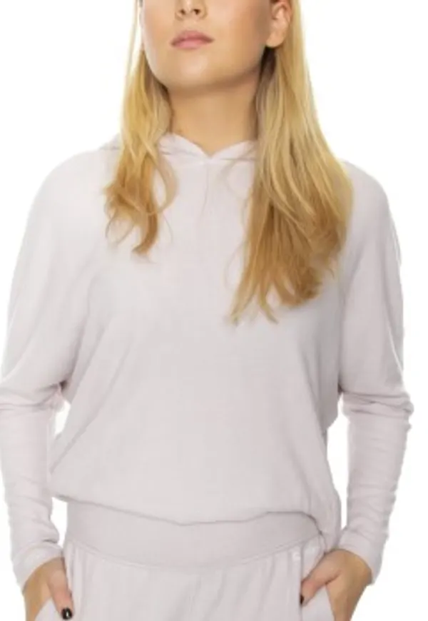 Calvin Klein Textured Jersey Hoodie Ljuslila Small Dam