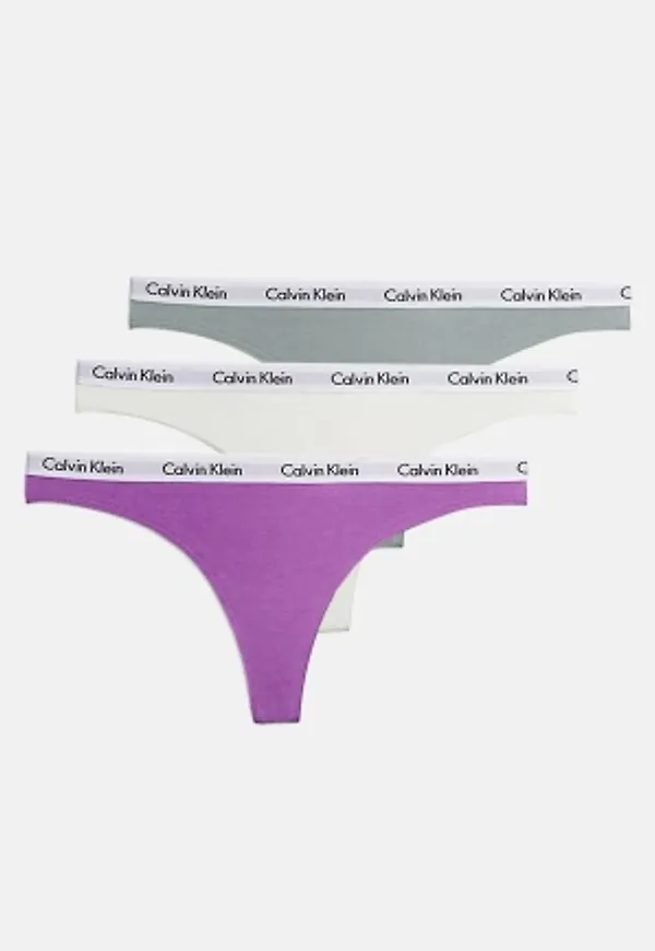 Calvin Klein Thong 3-pack CFU Silver/Vanilla/I XS