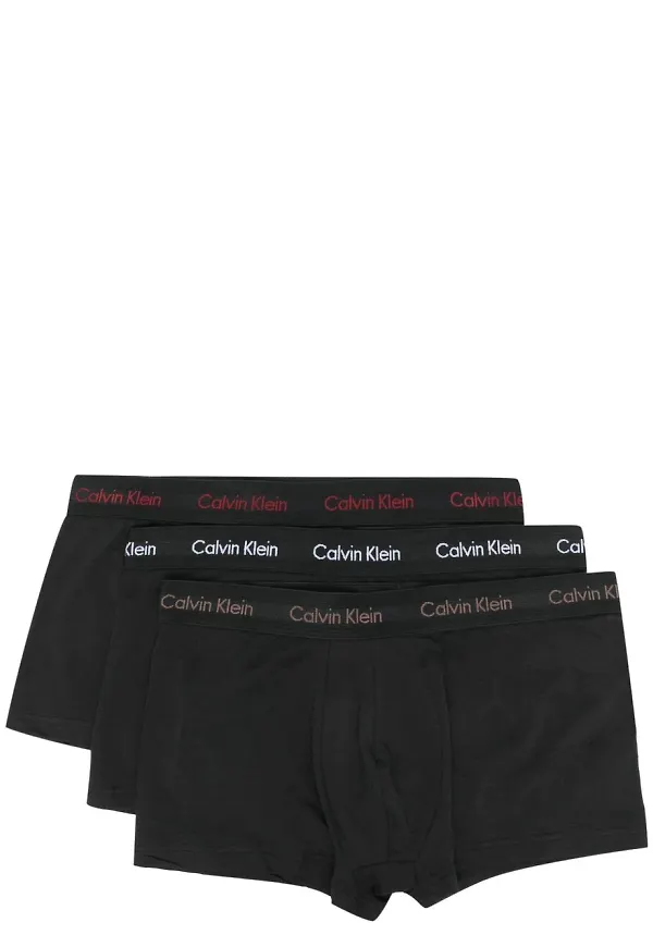 Calvin Klein three-pack logo-waistband boxers - Svart