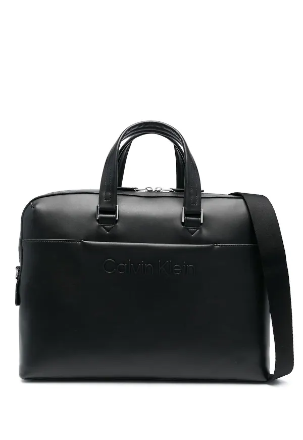 Calvin Klein tonad portfölj - Svart