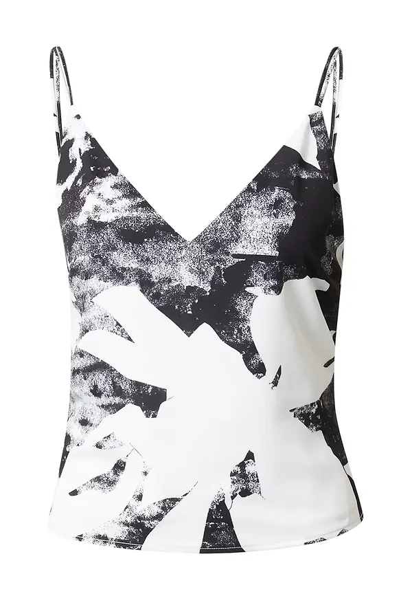 Calvin Klein Topp 'Cami' svart / vit