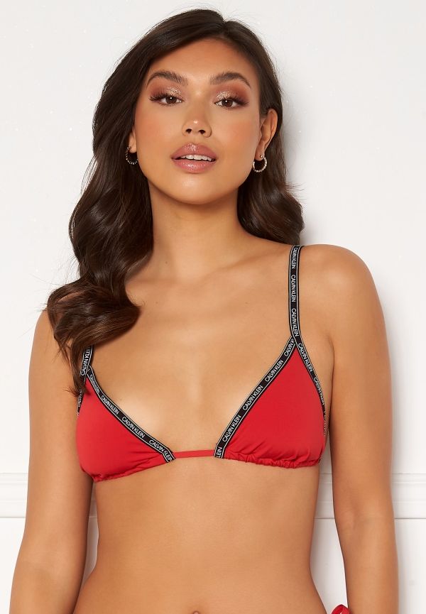 Calvin Klein Triangle Bikini Top XMK Rustic Red XS