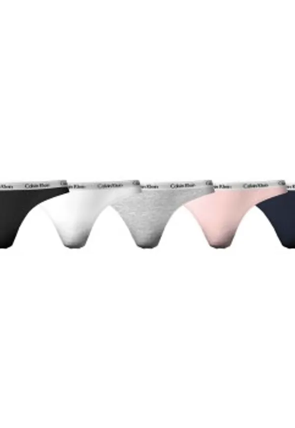 Calvin Klein Trosor 5P Carousel Cotton Classic Thongs Flerfärgad bomull Large Dam