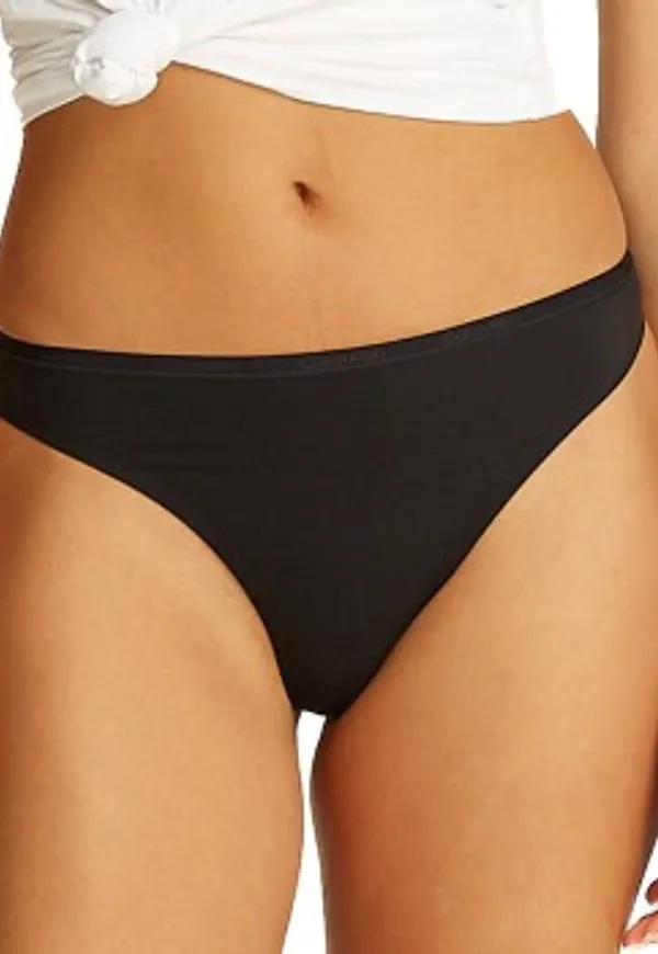 Calvin Klein Trosor Perfectly Fit Basic Thong Svart Medium Dam