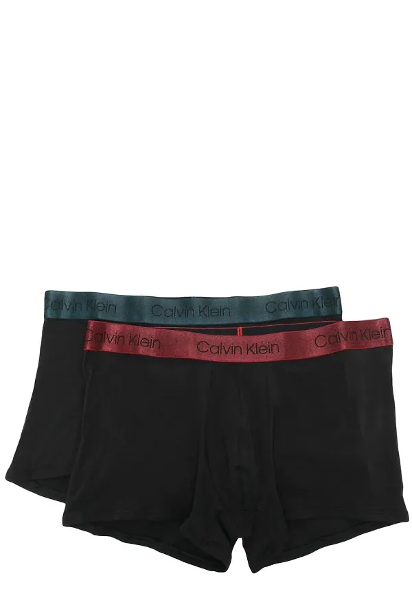 Calvin Klein two-pack logo-waistband boxers - Svart