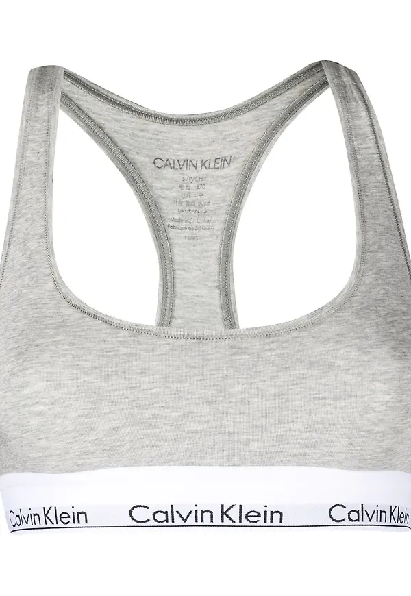 Calvin Klein Underwear sport-BH med logotyp - Grå