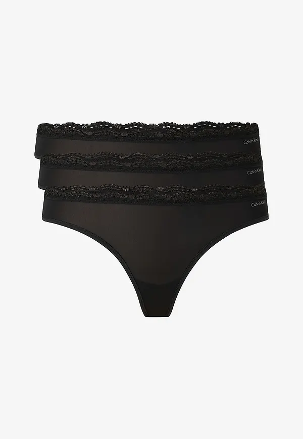 Calvin Klein Underwear - Stringtrosa 3-pack - Svart