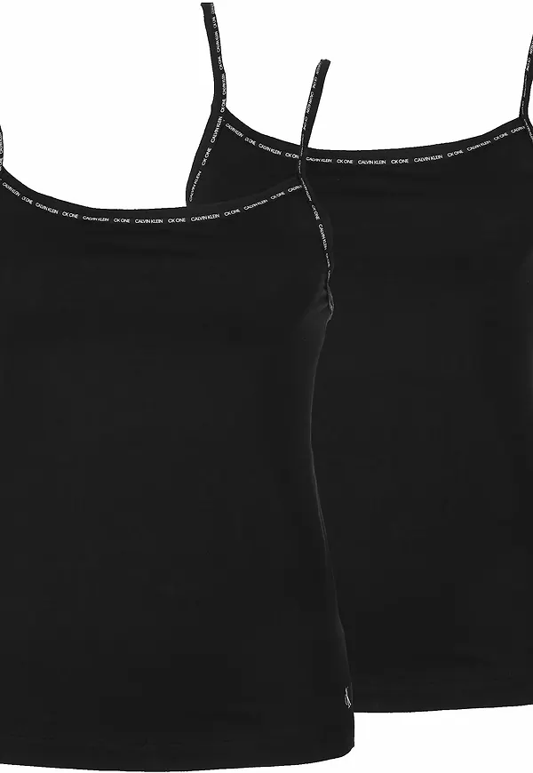 Calvin Klein Underwear Undertröja 'CAMISOLE 2PK' svart