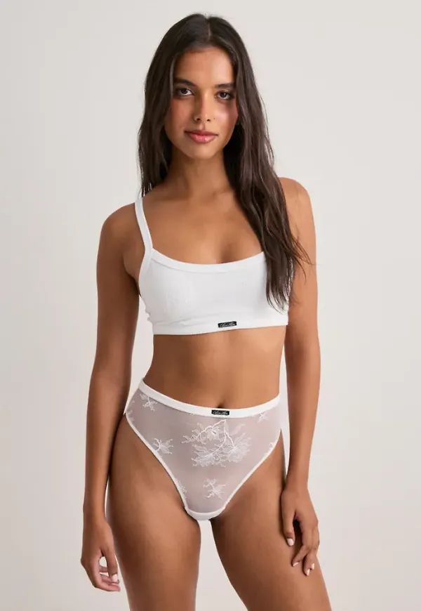 Calvin Klein Underwear - Vit - High Leg Thong