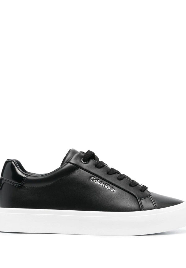 Calvin Klein Vulc Nano Fox lädersneakers - Svart