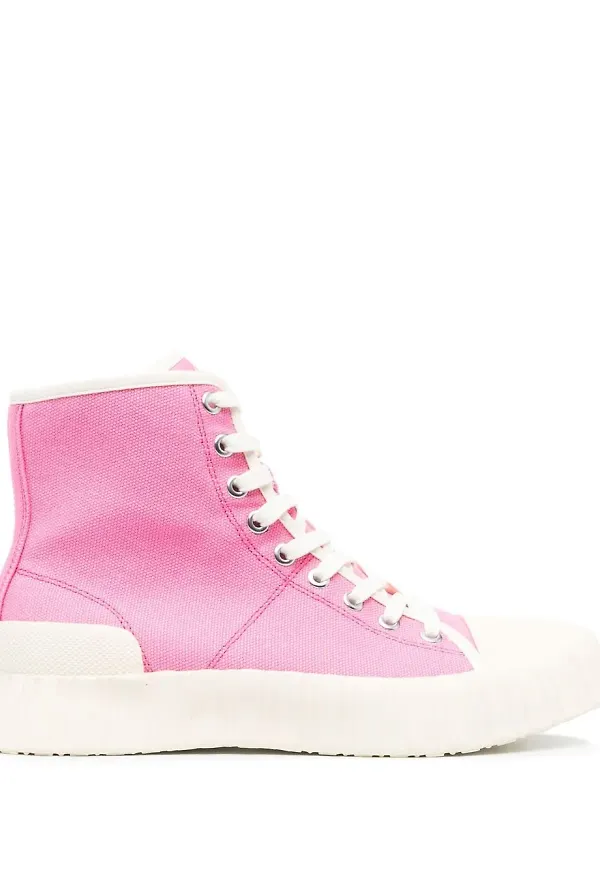 CamperLab Roz höga sneakers - Rosa