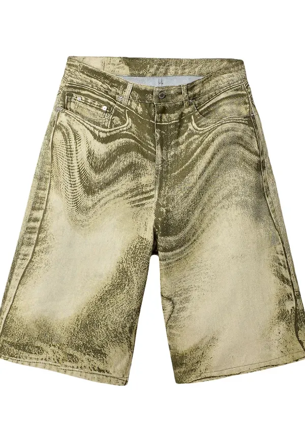 CamperLab shorts med virveltryck - Grön