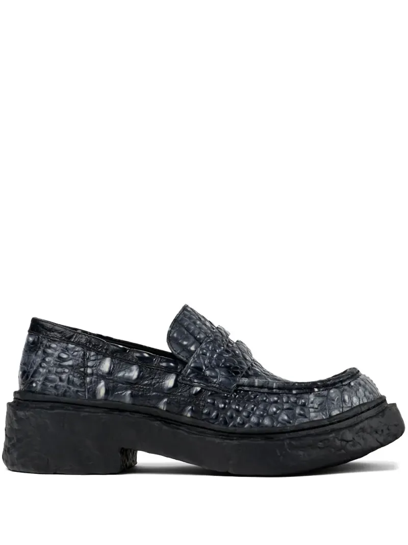 CamperLab Vamonos loafers med krokodileffekt - Grå