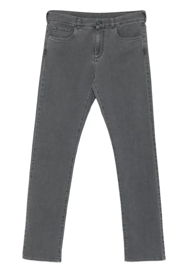 Canali flared-jeans i bomullsblandning - Grå